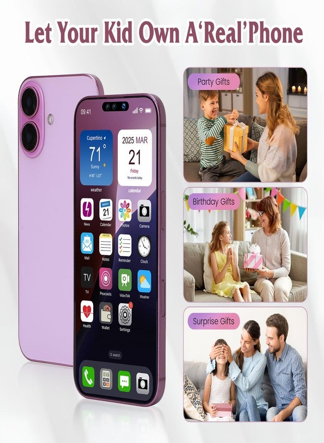 Mearar Dummy Fake Phone Model, Looks Like The Real Phone Compatible with Phone 16, for Cell Phone Store Display or Send a Toy Phone 16 for Kids (Pink Rainbow) - Image 5